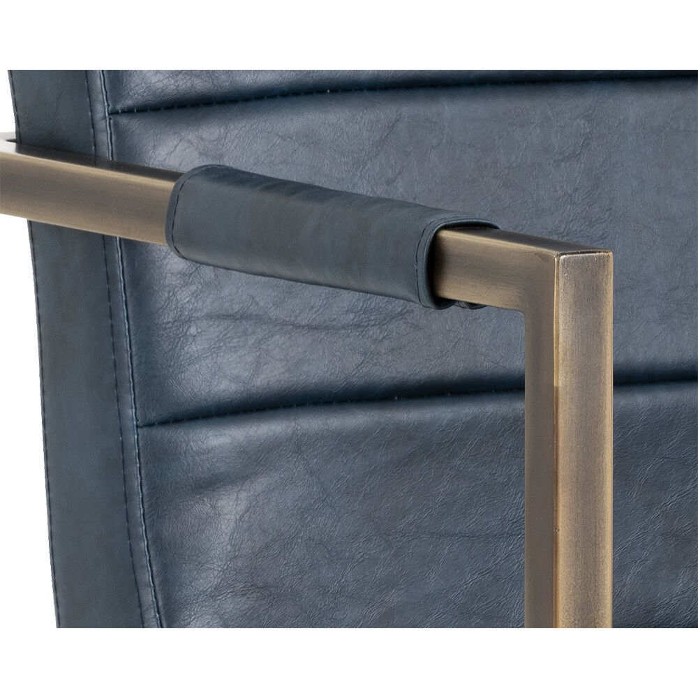 Jafar Vintage Blue Dining Armchair, Set Of 2